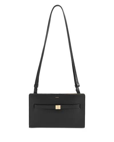 Totême Belted Leather Crossbody In Black