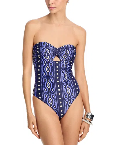 Johanna Ortiz Tribal Lastly One Piece Swimsuit In Blue