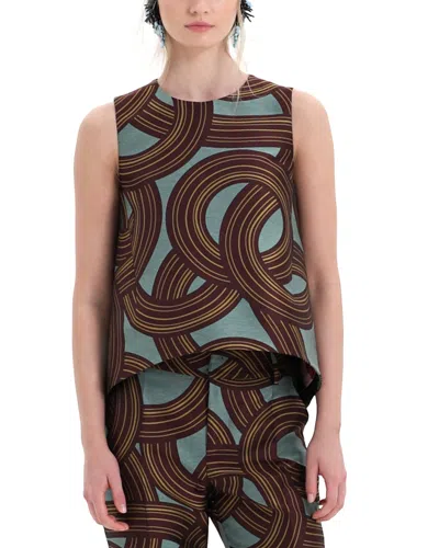 La Doublej La Scala Jacquard Top In Multi