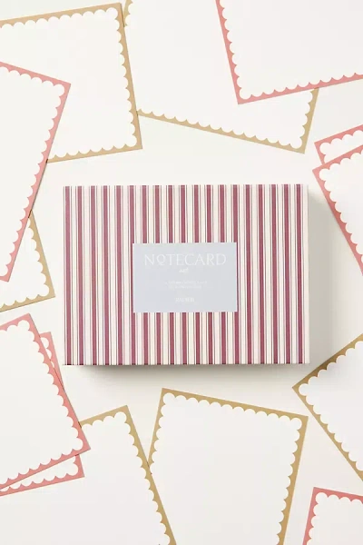 Papier Anthropologie X  Stripe Boxed Notecard Set In Multi
