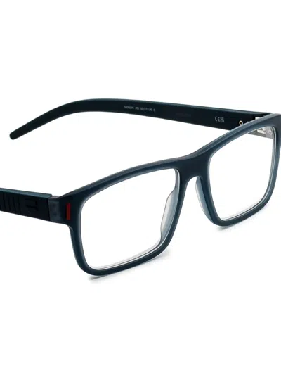 Tag Heuer Rectangle-frame Glasses In Blue