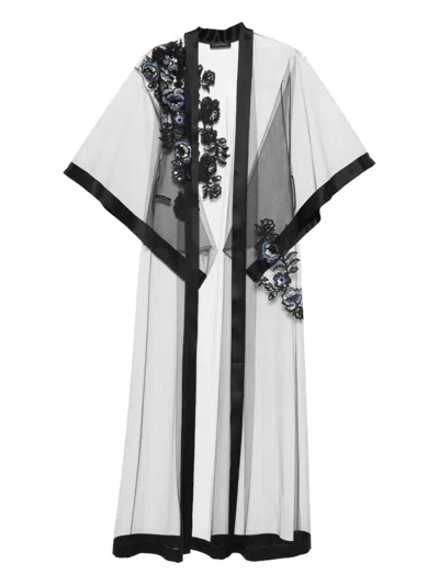 Carine Gilson Embroidered Robe In Black