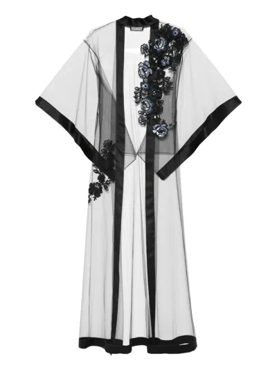 Carine Gilson Embroidered Robe In Black