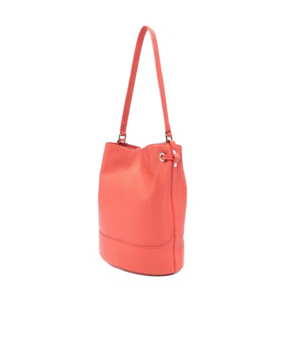 Zanellato Daily Small Leather Bucket Shoulder Bag In Red