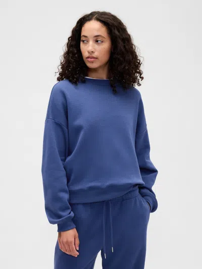 Gap Factory Relaxed Wedge Crewneck Sweatshirt In Blue