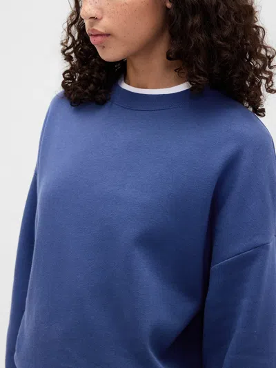 Gap Factory Relaxed Wedge Crewneck Sweatshirt In Blue