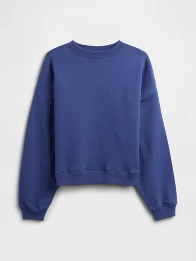 Gap Factory Relaxed Wedge Crewneck Sweatshirt In Blue