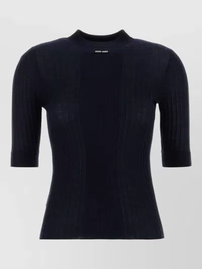 Miu Miu Mm6 Maison Margiela Polyester Blend Cozy Sweater In Blue