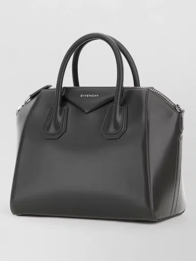 Givenchy Small Structured Leather Antigona Shoulder Bag In Gray