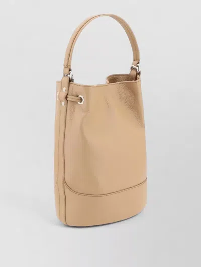 Zanellato Daily Small Leather Bucket Shoulder Bag In Nude