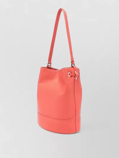 Zanellato Daily Small Leather Bucket Shoulder Bag In Red