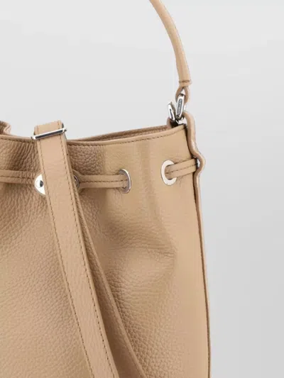Zanellato Daily Small Leather Bucket Shoulder Bag In Nude
