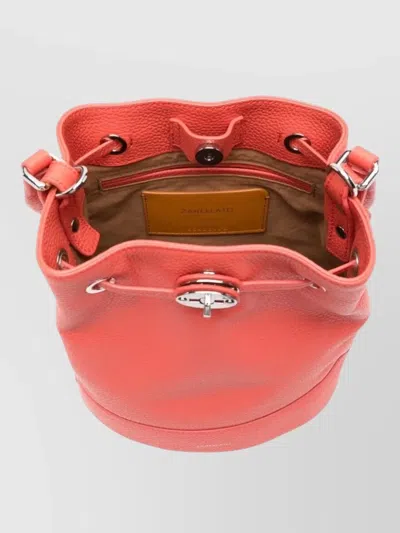 Zanellato Daily Small Leather Bucket Shoulder Bag In Red