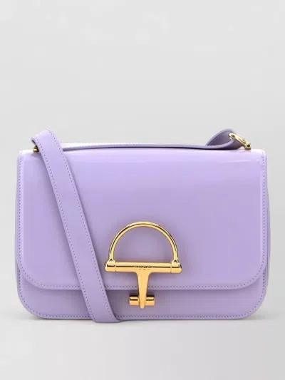 Gucci Small Leather Siena Shoulder Bag In Purple