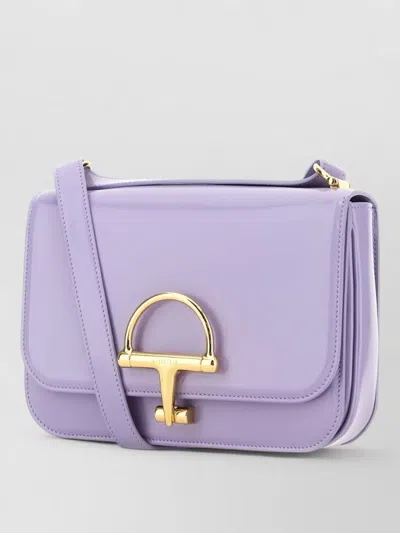 Gucci Small Leather Siena Shoulder Bag In Purple