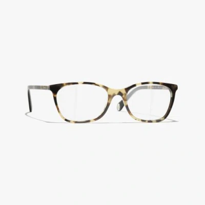 Chanel Rectangle Eyeglasses In Black