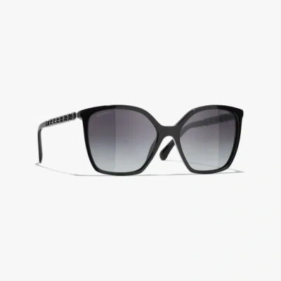 Chanel Square Sunglasses In Black
