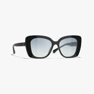 Chanel Square Sunglasses In Black
