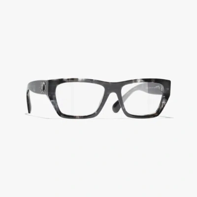 Chanel Rectangle Eyeglasses In Black