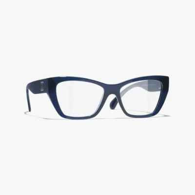 Chanel Cat Eye Eyeglasses In Blue