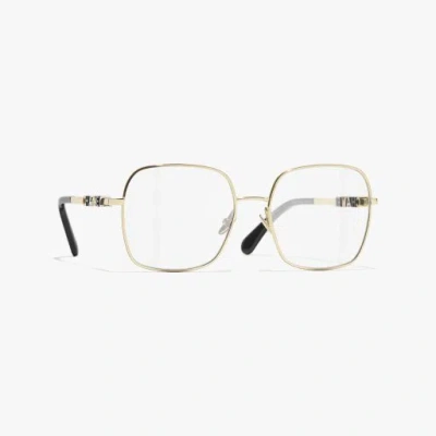 Chanel Square Eyeglasses In Gold