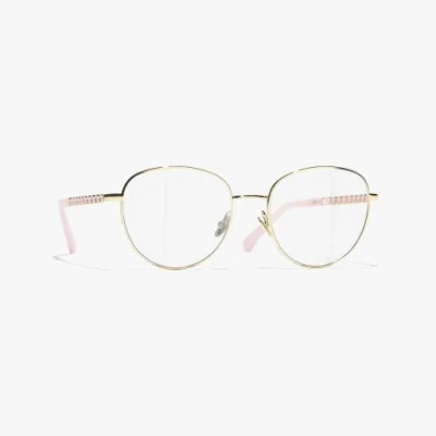 Chanel Pantos Eyeglasses In Gold