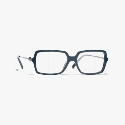 Chanel Rectangle Eyeglasses In Blue