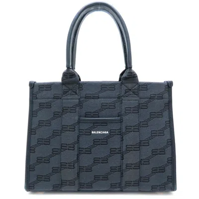 Pre-owned Balenciaga Black Canvas Leather Tote Bag ()
