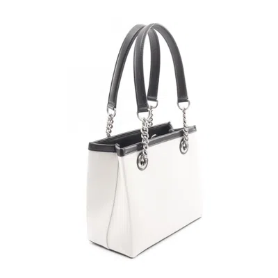 Pre-owned Balenciaga Black Ivory Canvas Leather Tote Bag () In Multi