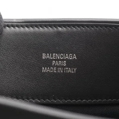 Pre-owned Balenciaga Black Ivory Canvas Leather Tote Bag () In Multi