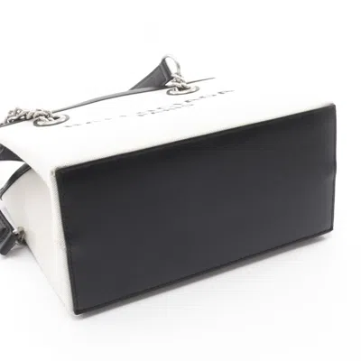 Pre-owned Balenciaga Black Ivory Canvas Leather Tote Bag () In Multi