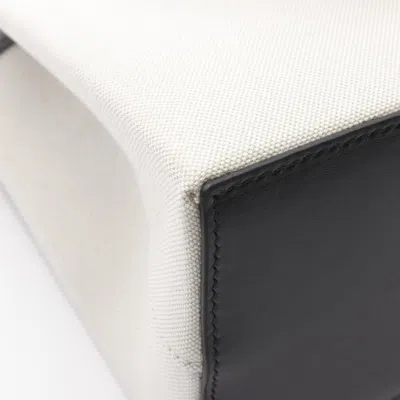 Pre-owned Balenciaga Black Ivory Canvas Leather Tote Bag () In Multi