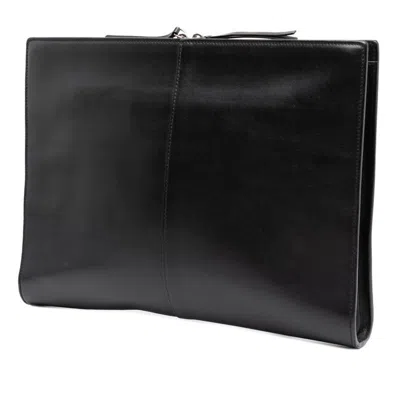 Pre-owned Balenciaga Black Leather Clutch Bag ()