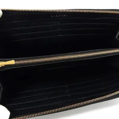 Pre-owned Balenciaga Black Leather Coin Purse/coin Case ()