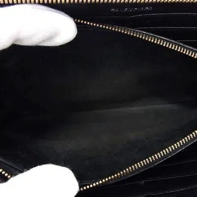 Pre-owned Balenciaga Black Leather Coin Purse/coin Case ()