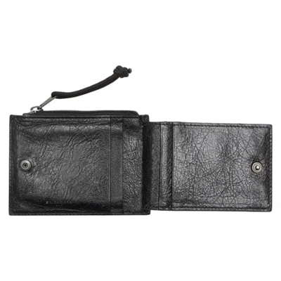 Pre-owned Balenciaga Black Leather Wallet (bi-fold) ()