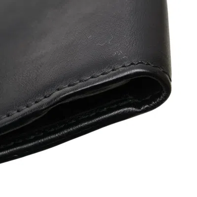 Pre-owned Balenciaga Black Leather Wallet (tri-fold) ()
