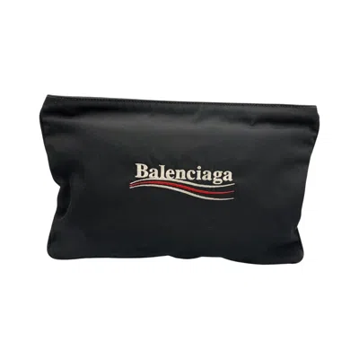 Pre-owned Balenciaga Black Nylon Clutch Bag Pouch ()
