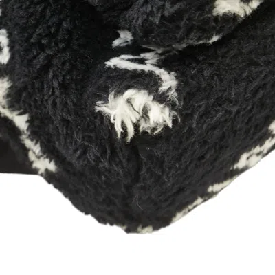 Pre-owned Balenciaga Black White Faux Fur Leather Backpack () In Multi