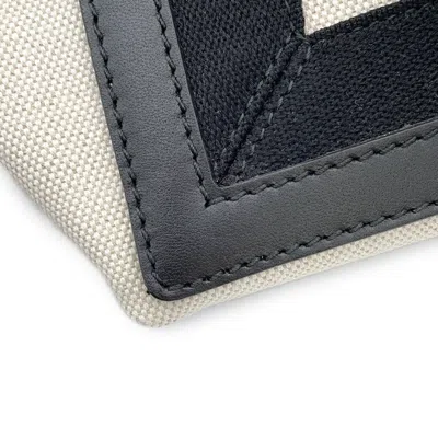 Pre-owned Balenciaga Black White Canvas Leather Tote Bag () In Multi