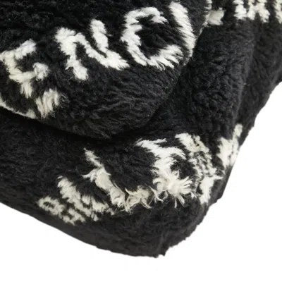 Pre-owned Balenciaga Black White Faux Fur Leather Backpack () In Multi