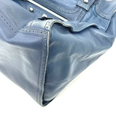 Pre-owned Balenciaga Blue Paper Tote Bag ()