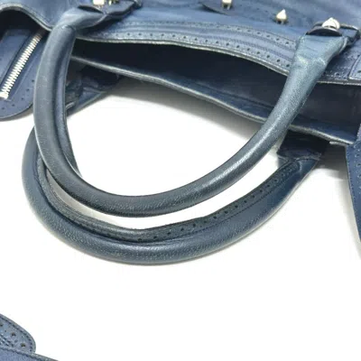Pre-owned Balenciaga Blue Paper Tote Bag ()
