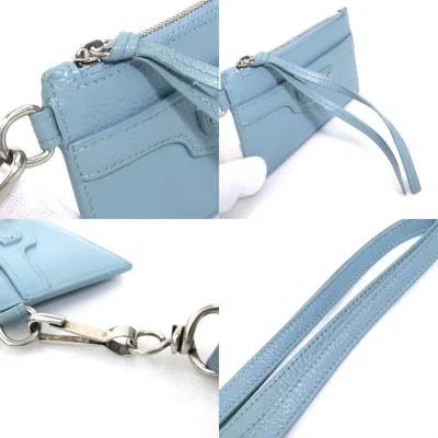 Pre-owned Balenciaga Light Blue Leather Coin Purse/coin Case ()