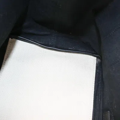 Pre-owned Balenciaga Navy White Canvas Pouch Tote Bag () In Multi