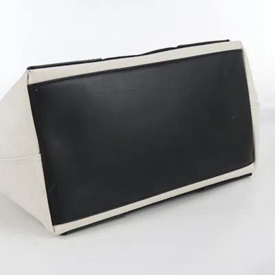 Pre-owned Balenciaga Navy White Canvas Pouch Tote Bag () In Multi