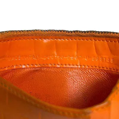 Pre-owned Balenciaga Orange Leather Coin Purse/coin Case ()