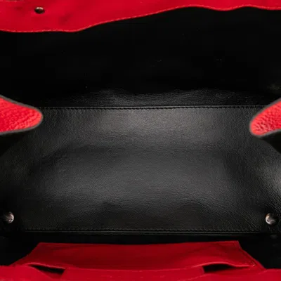 Pre-owned Balenciaga Red Color Leather Shoulder Bag Tote Bag ()