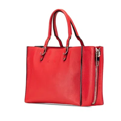 Pre-owned Balenciaga Red Color Leather Shoulder Bag Tote Bag ()