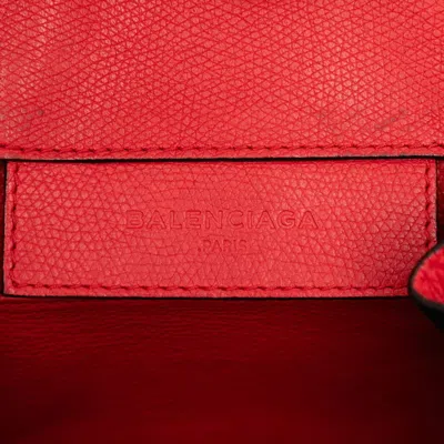 Pre-owned Balenciaga Red Color Leather Shoulder Bag Tote Bag ()